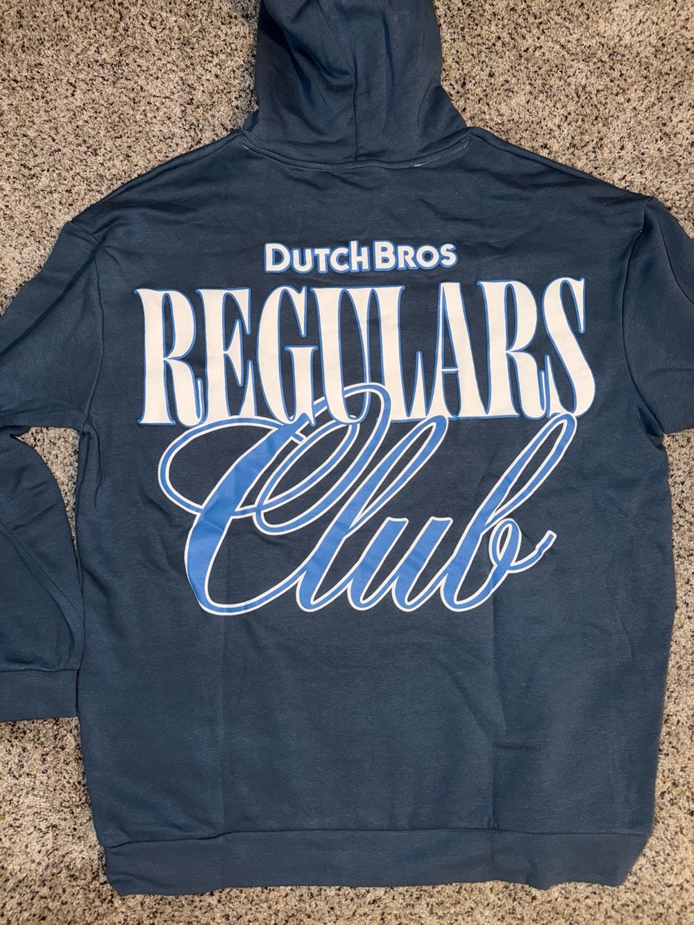 Dutch Bros "Regulars Club" Hoodie - Navy/Blue & White